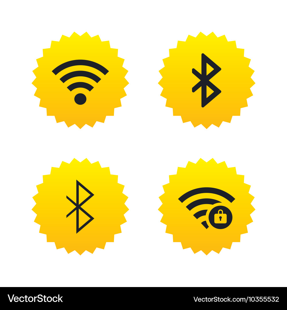 Wifi and bluetooth icon wireless mobile network vector image