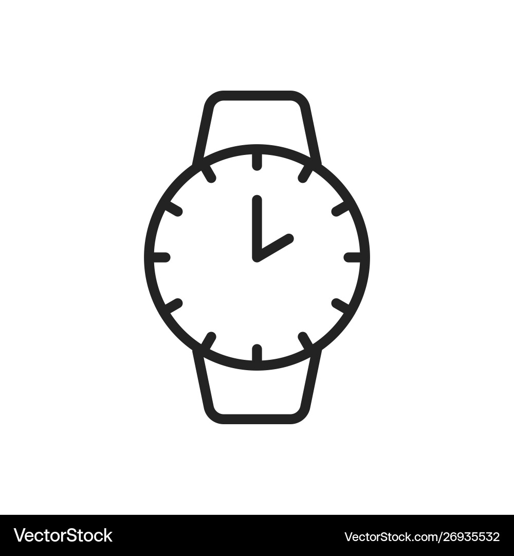 Zeit und Uhr Web-Symbole im Linienstil Timer Vektorbild