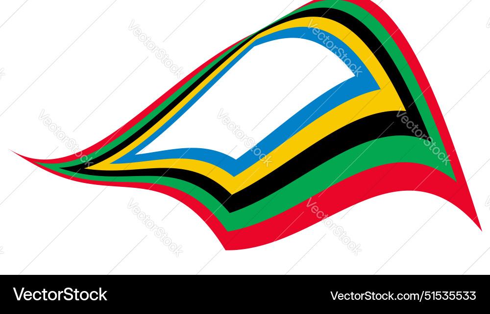 Abstract colorful curly line isolated on white Vector Image