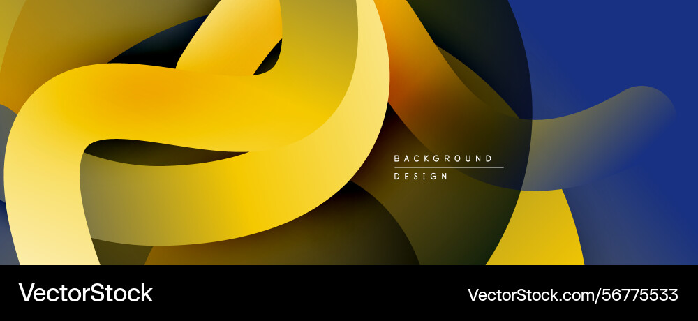 Abstract fluid shapes overlap creating dynamic Abstract fluid shapes overlap creating dynamic Vector Image