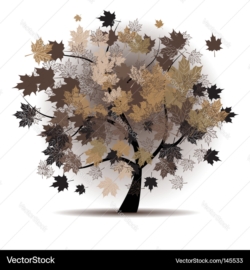 Autumn Maple Tree Vector Image