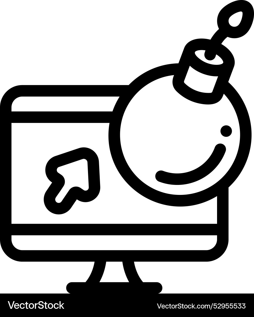Ddos icon thin linear style design isolated Ddos icon thin linear style design isolated vector image