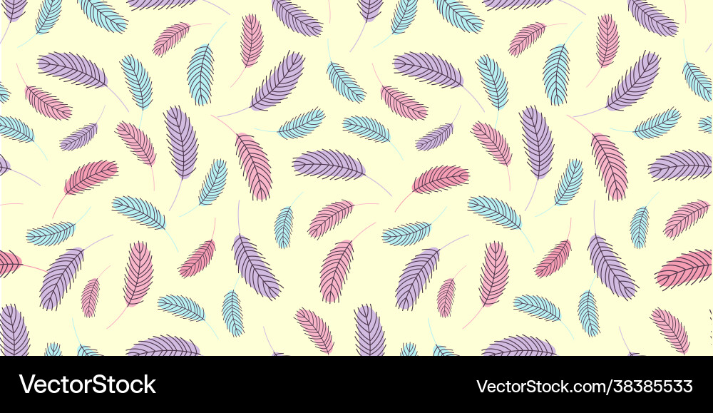 Feathers pattern boho Feathers pattern boho Vector Image