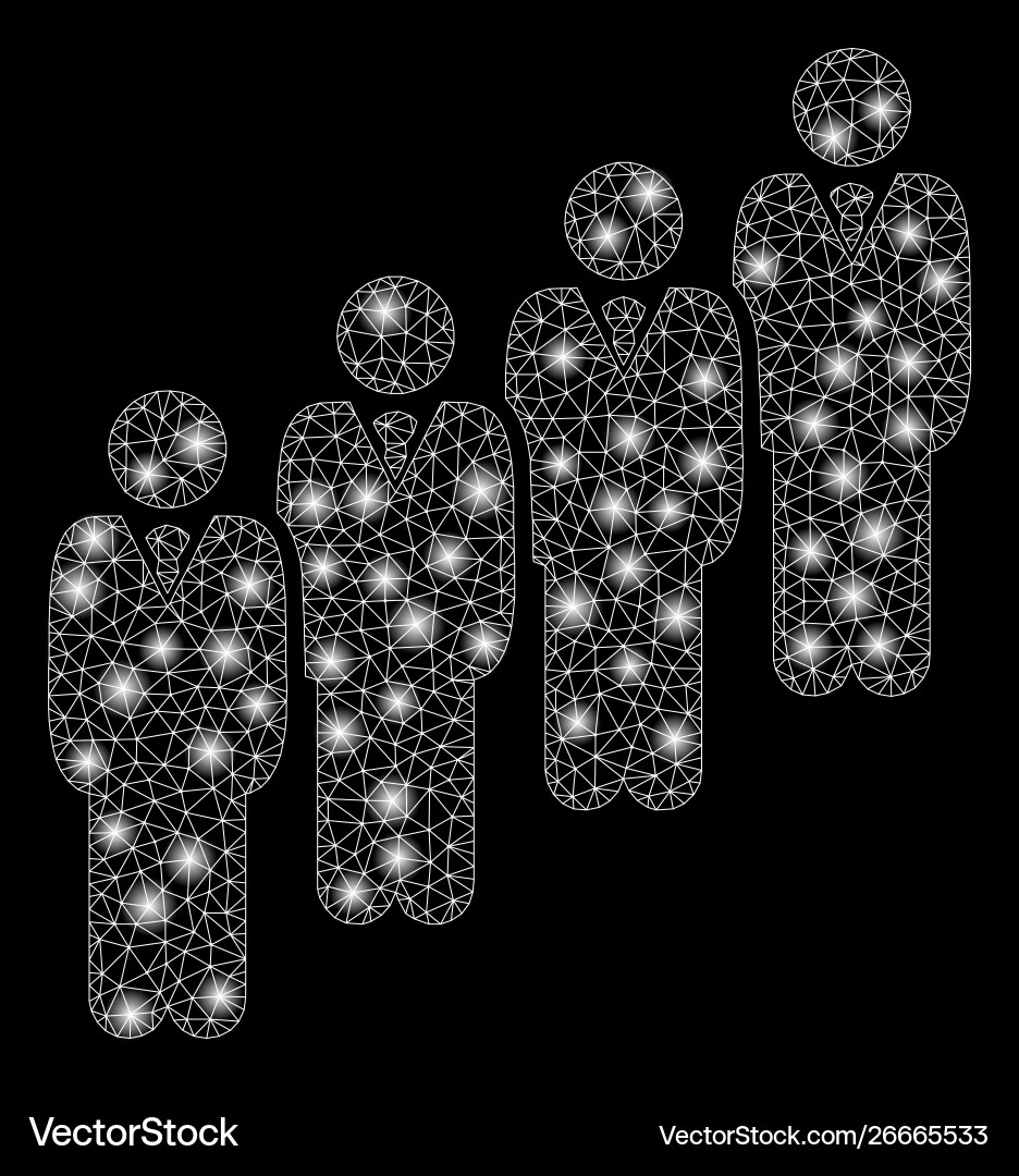 Flare mesh carcass queue with spots vector image
