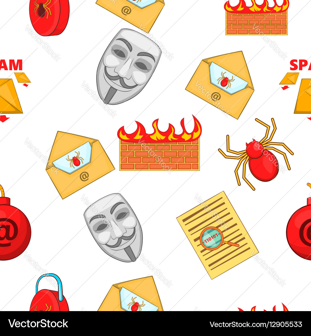 Hacking pattern cartoon style Vector Image