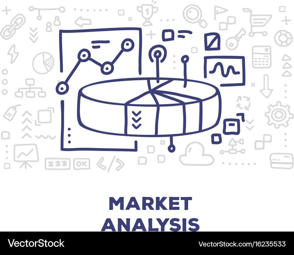 Market Analysis Charts & Graphs Vector Image