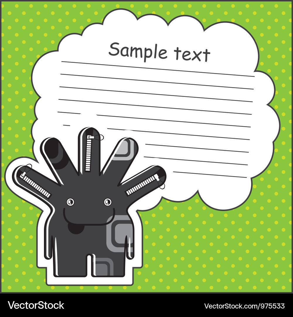 Monster with message cloud Vector Image