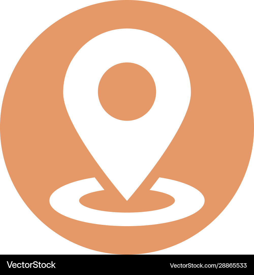 Pin pointer location isolated icon Vector Image