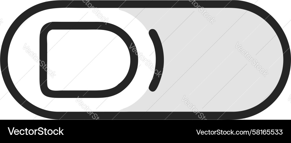 Rounded Toggle Switch Icon Vector Image