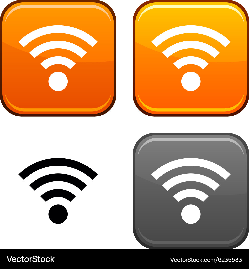 Rss button Vector Image
