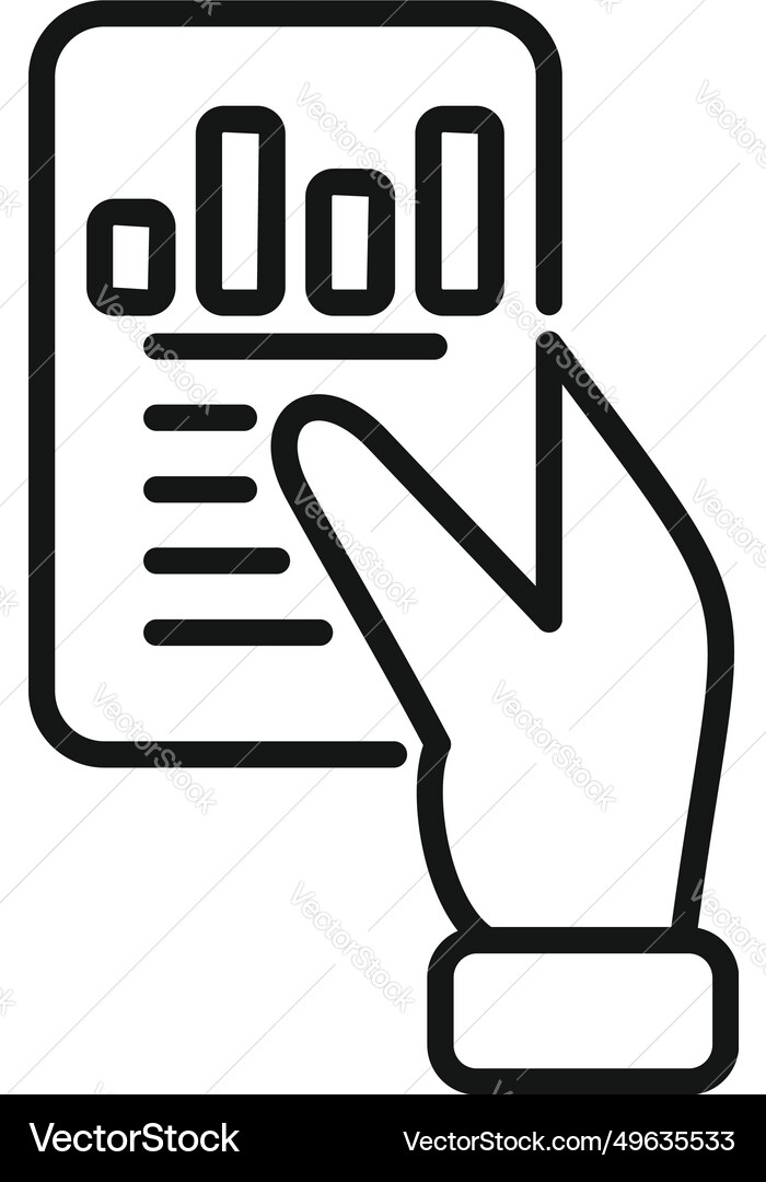 Take data paper icon outline record Take data paper icon outline record Vector Image