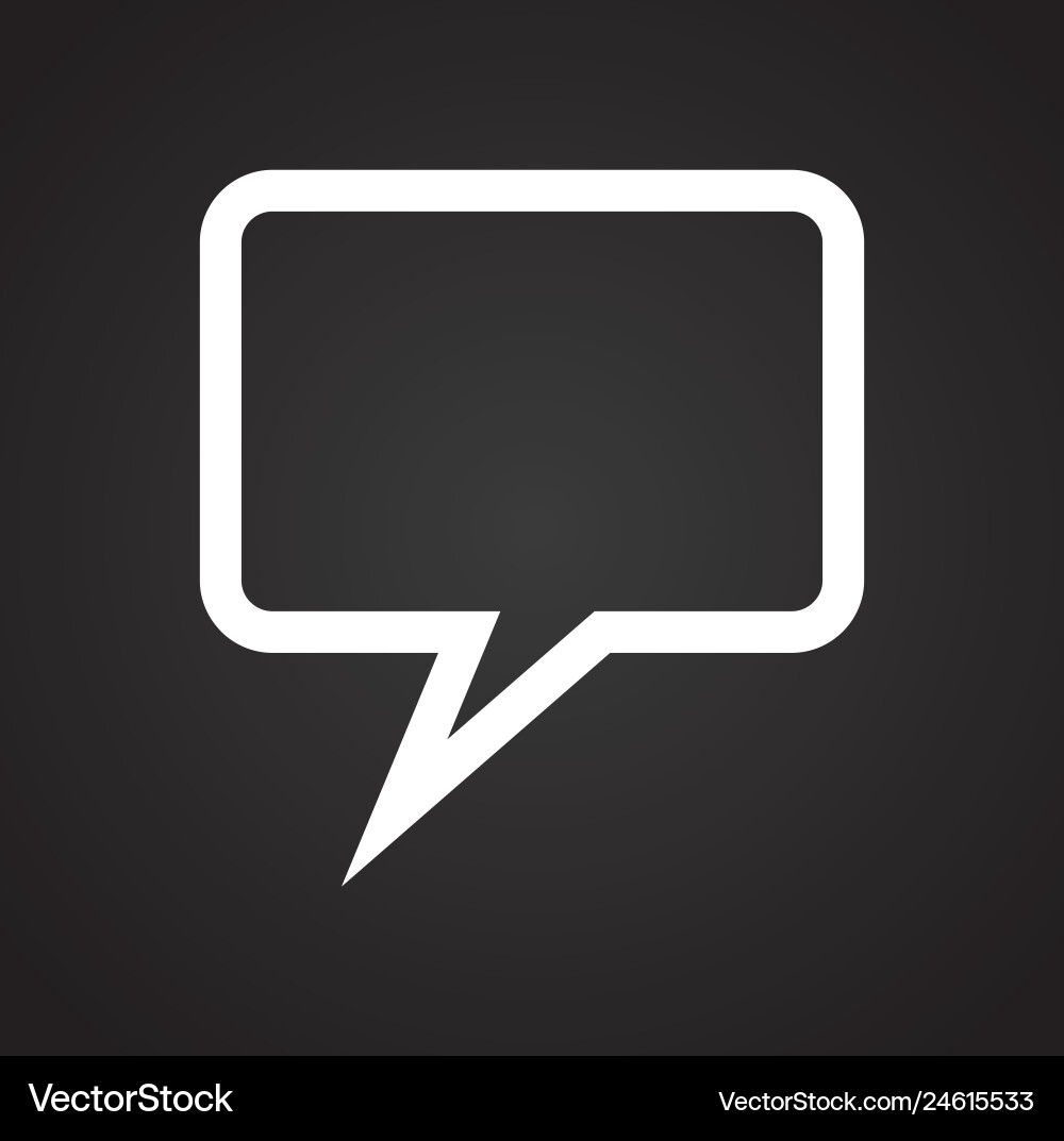 Text bubble icon on background for graphic and web Vector Image