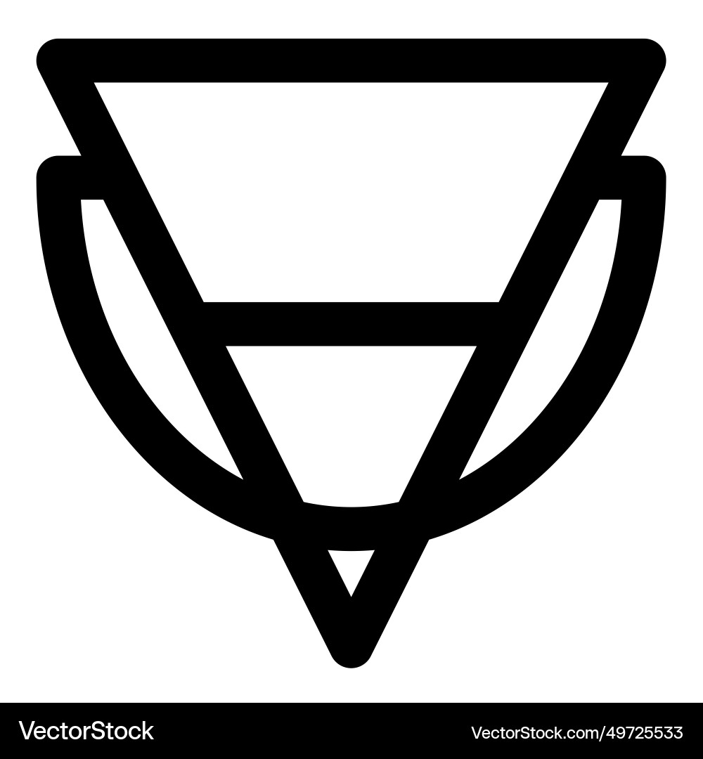 Three-sided container with handle for various Vector Image