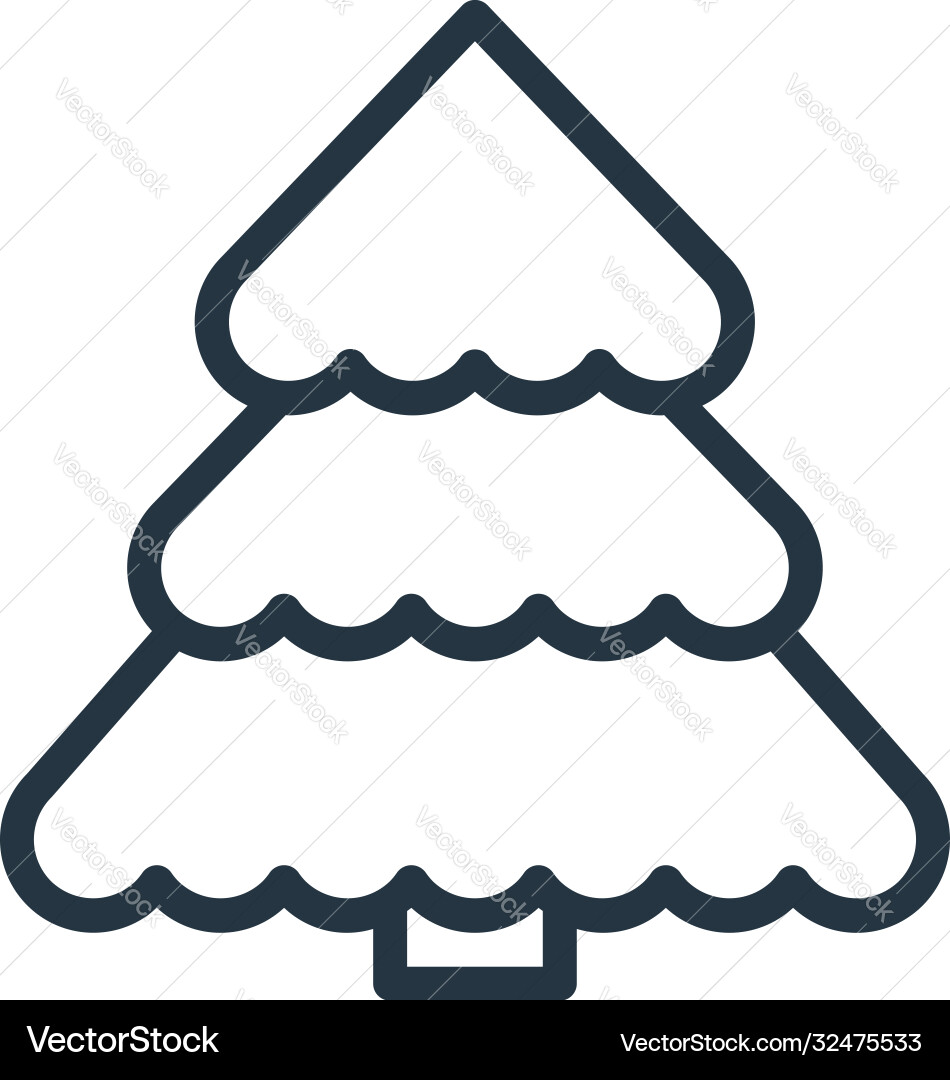 Tree icon editable stroke linear symbol Tree icon editable stroke linear symbol Vector Image