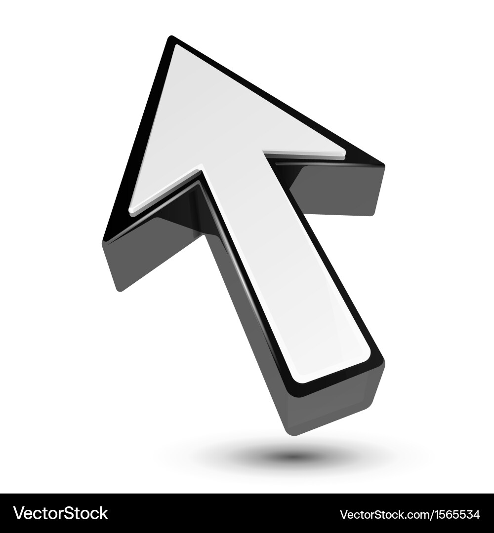 3D Arrow Pointer Cursor vektorbild