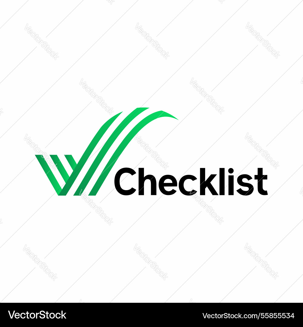 Checklist logo design check mark icon art testing Checklist logo design check mark icon art testing vector image
