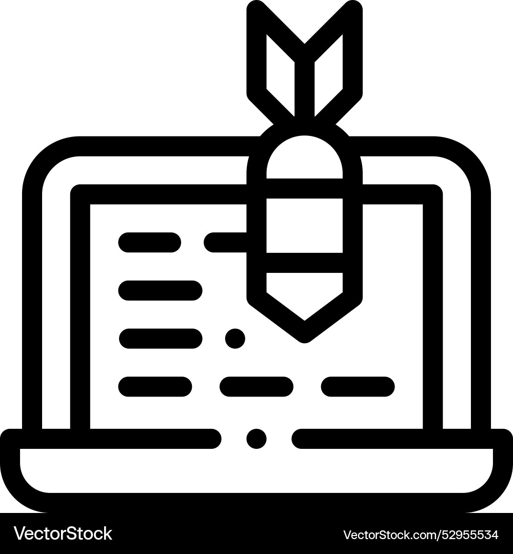 Ddos icon thin linear style design isolated vector image