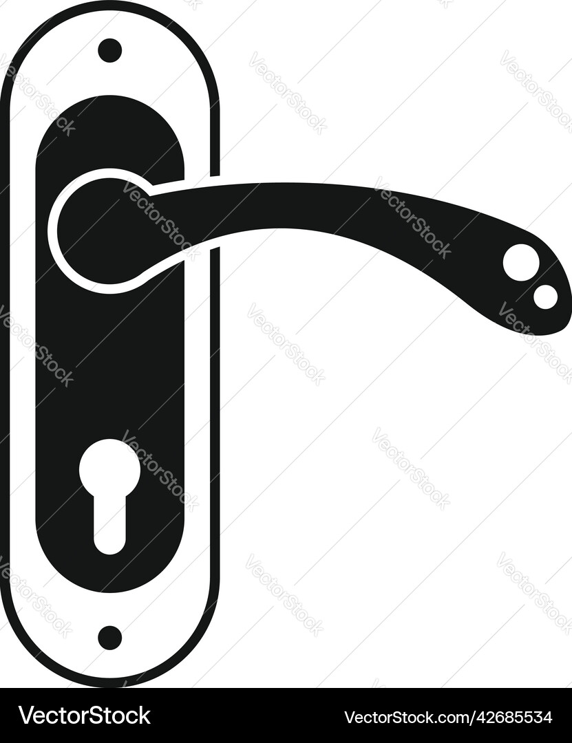 Door handle latch icon simple lock knob Door handle latch icon simple lock knob Vector Image