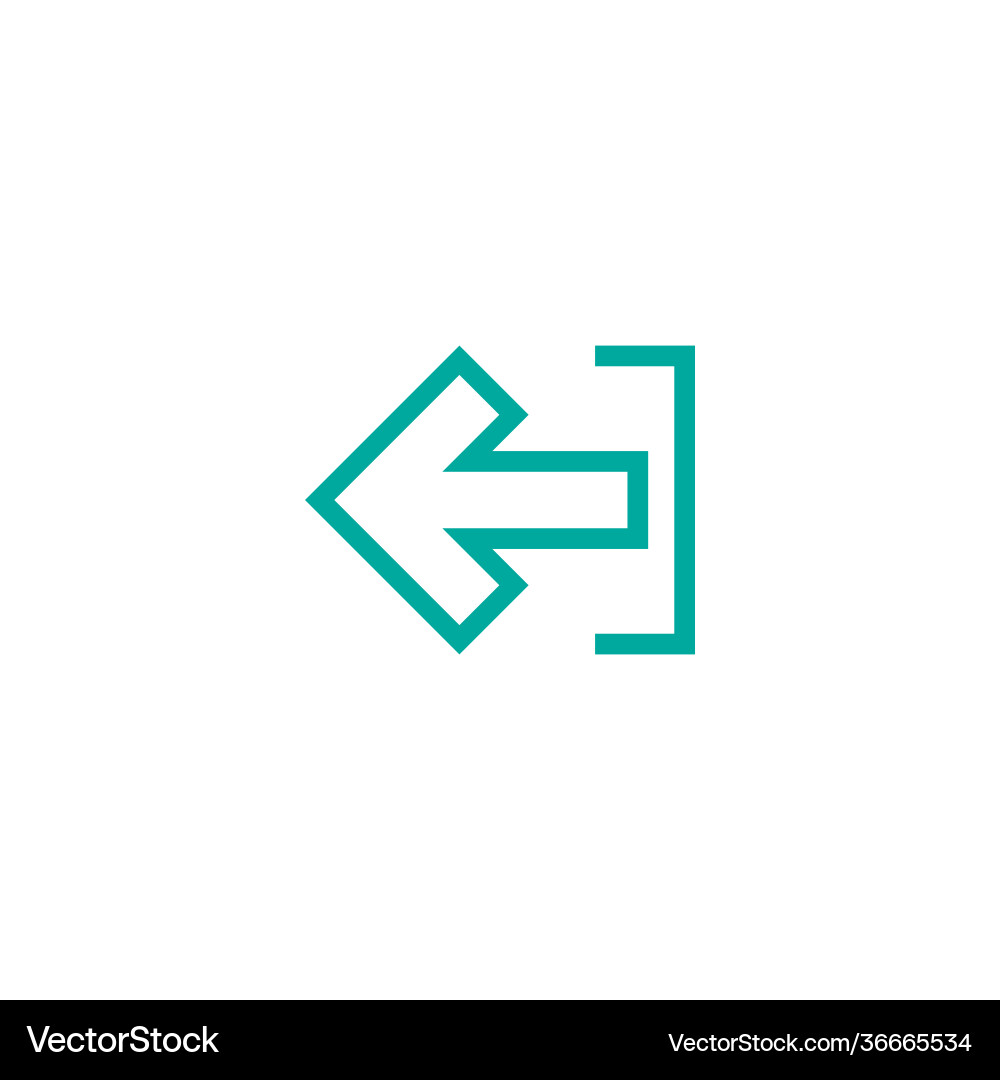 Exit or logout log off icon isolated on white Vector Image