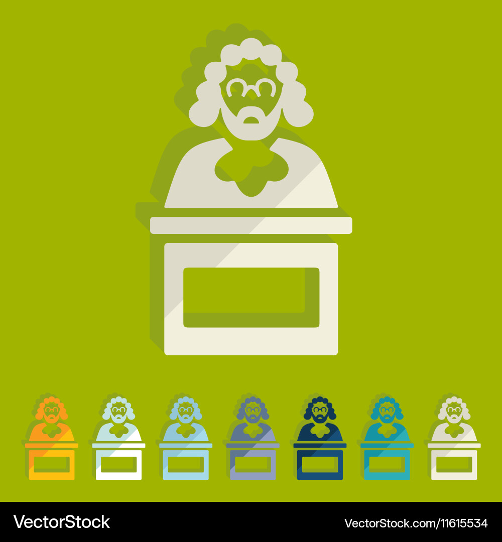 Flat design judge Vector Image