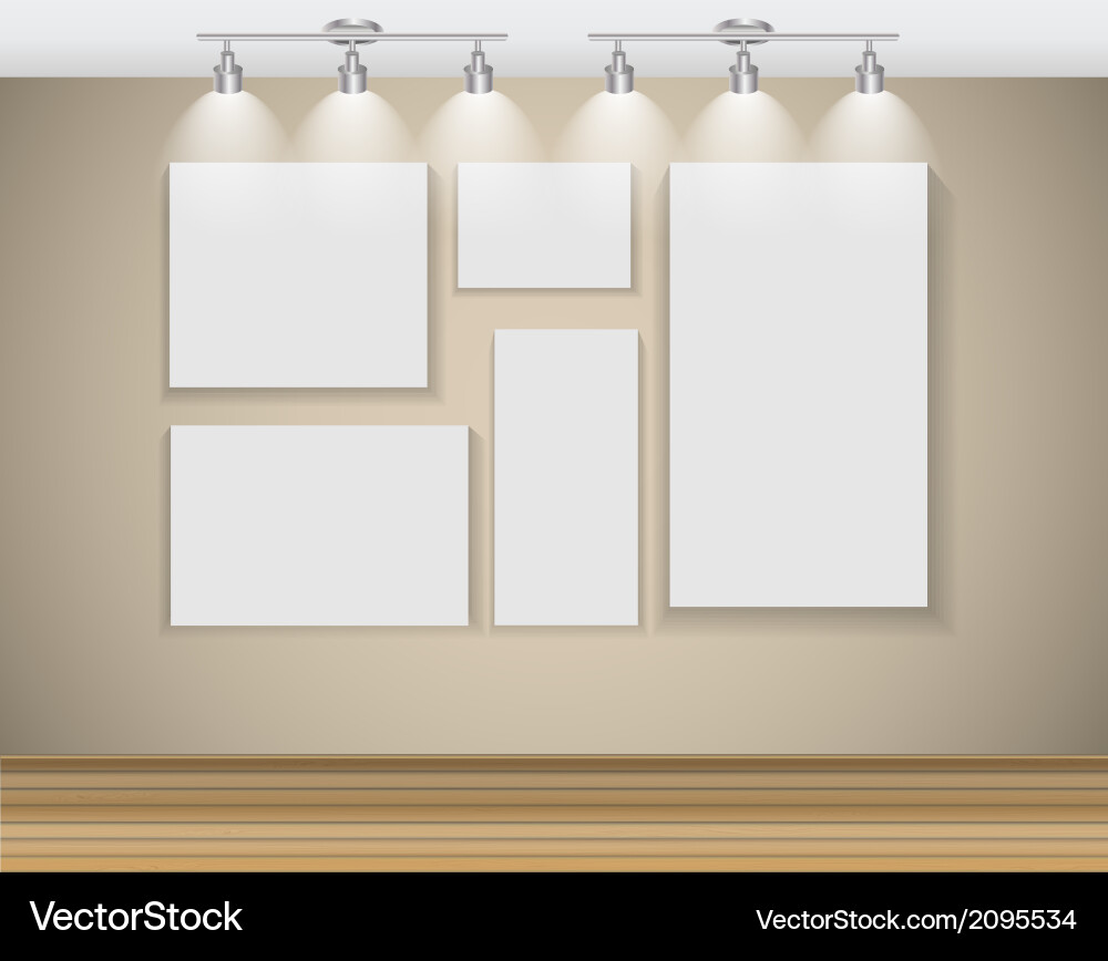 Frame on wall for your text and images Vector Image