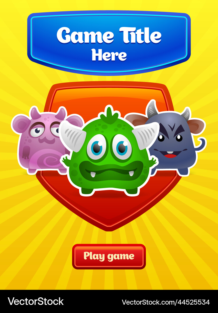 Game ui Vector Image