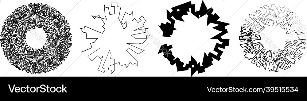 Geometric random circular element abstract Vector Image