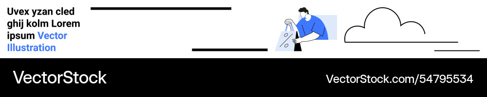Individual analyzing flowcharts with a minimalist Individual analyzing flowcharts with a minimalist vector image