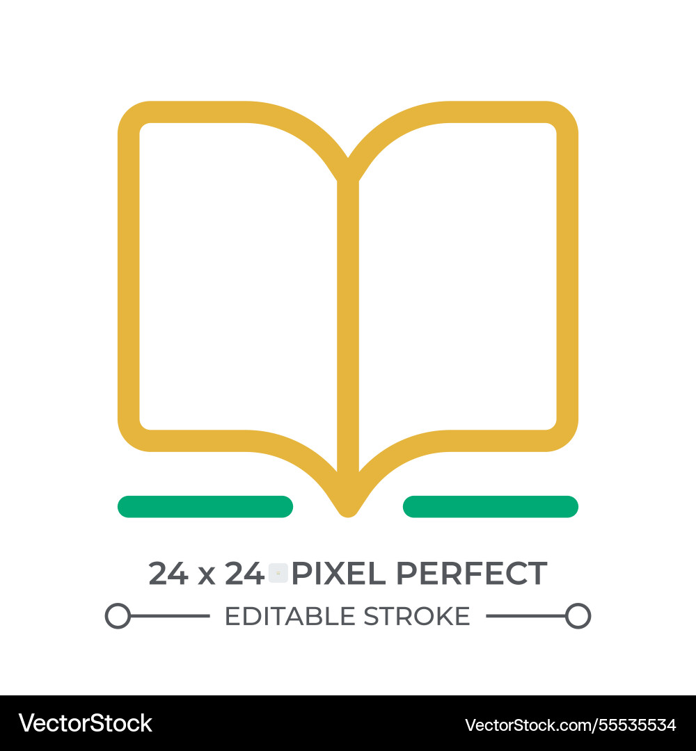 Open book colorful line ui icon Open book colorful line ui icon vector image