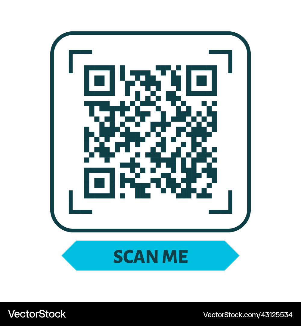 Scan me qr code design for payment text Scan me qr code design for payment text Vector Image