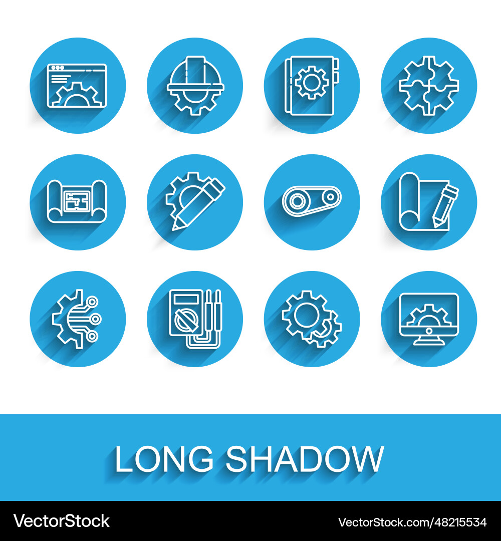 Set line algorithm multimeter browser setting Set line algorithm multimeter browser setting Vector Image