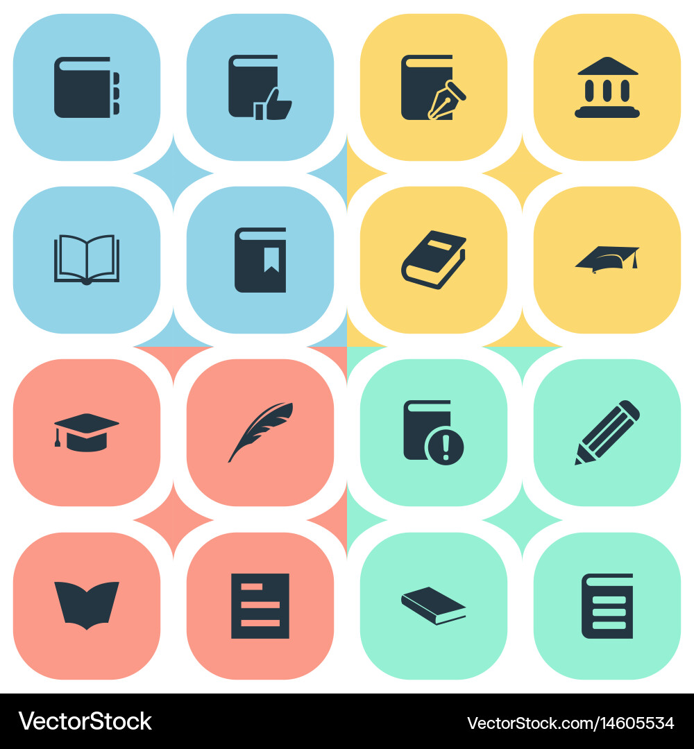 Set of simple reading icons Vector Image