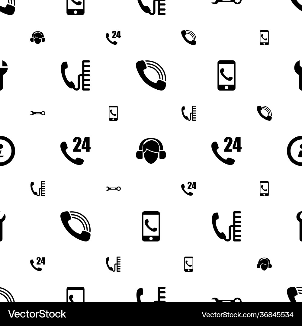 Support icons pattern seamless white background Support icons pattern seamless white background Vector Image