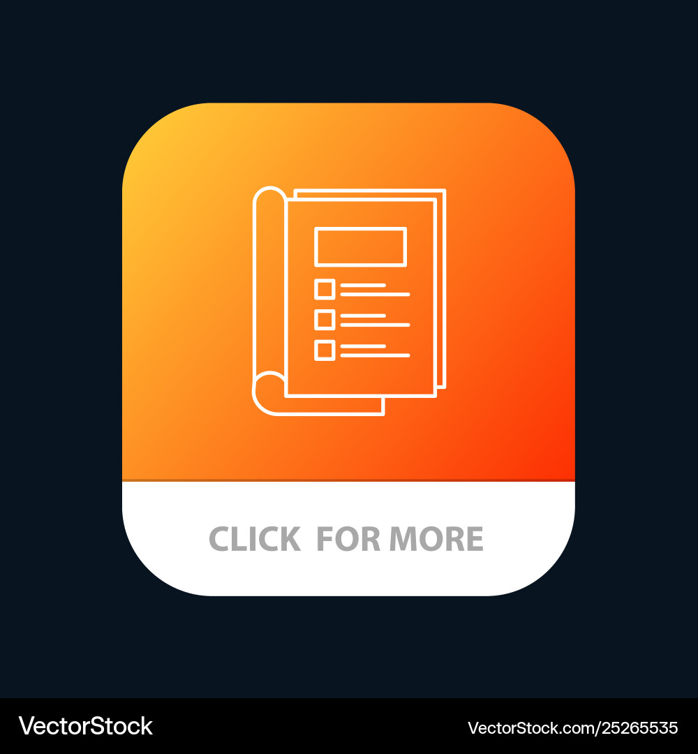 Book bundle layout report mobile app button Vector Image