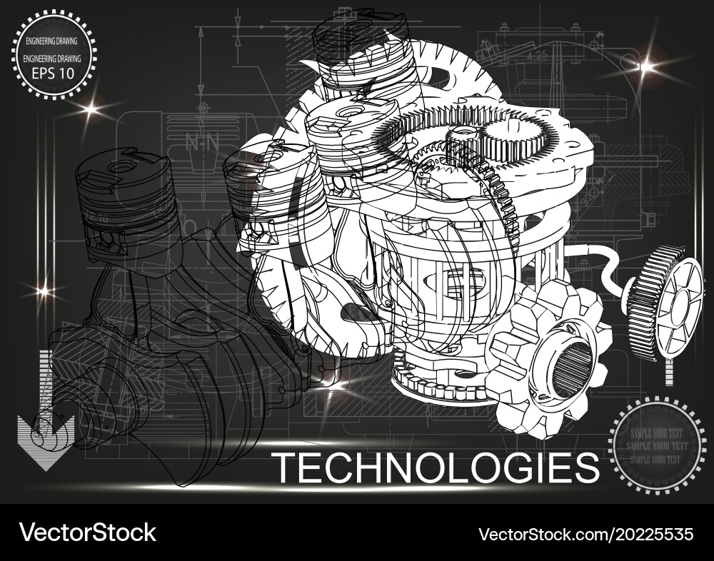 Car engine Royalty Free Vector Image - VectorStock