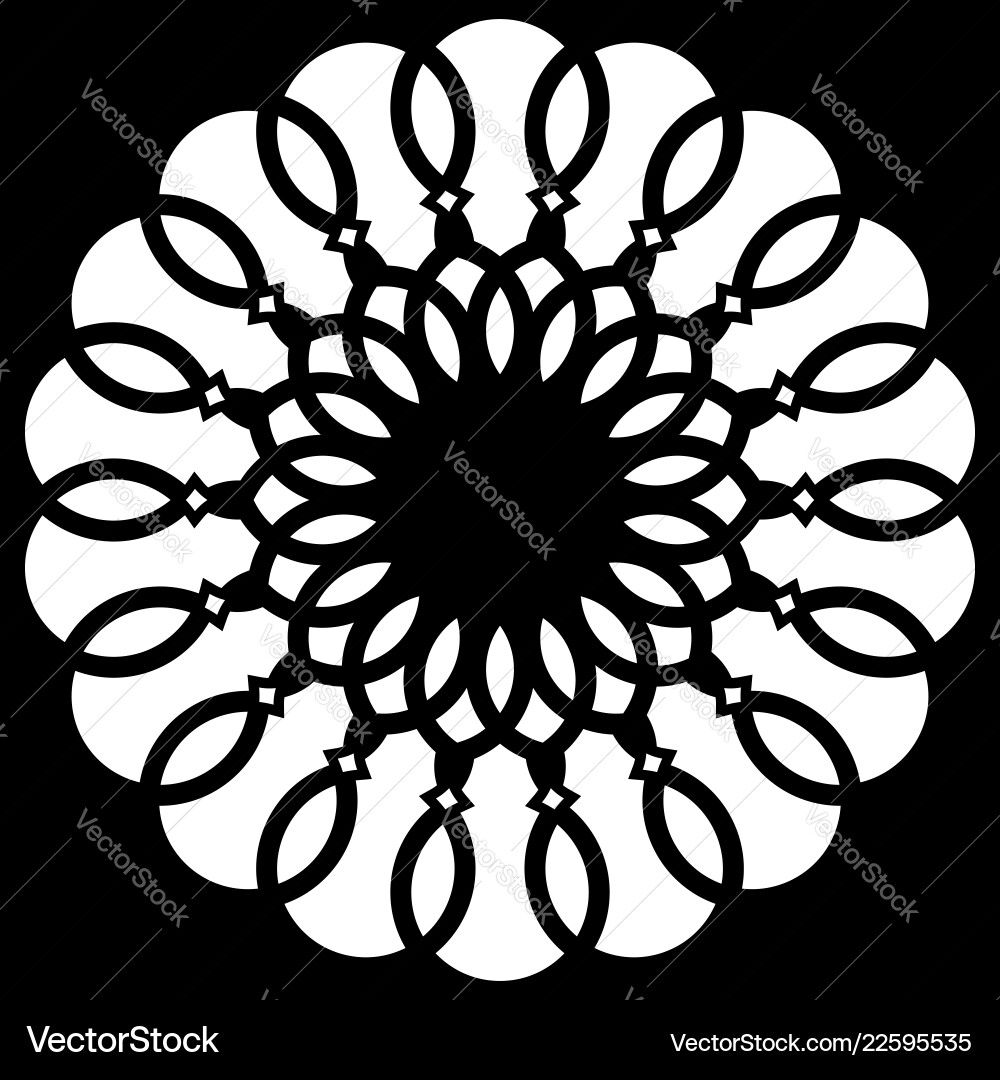 Circular geometric elements rotating radiating Circular geometric elements rotating radiating Vector Image