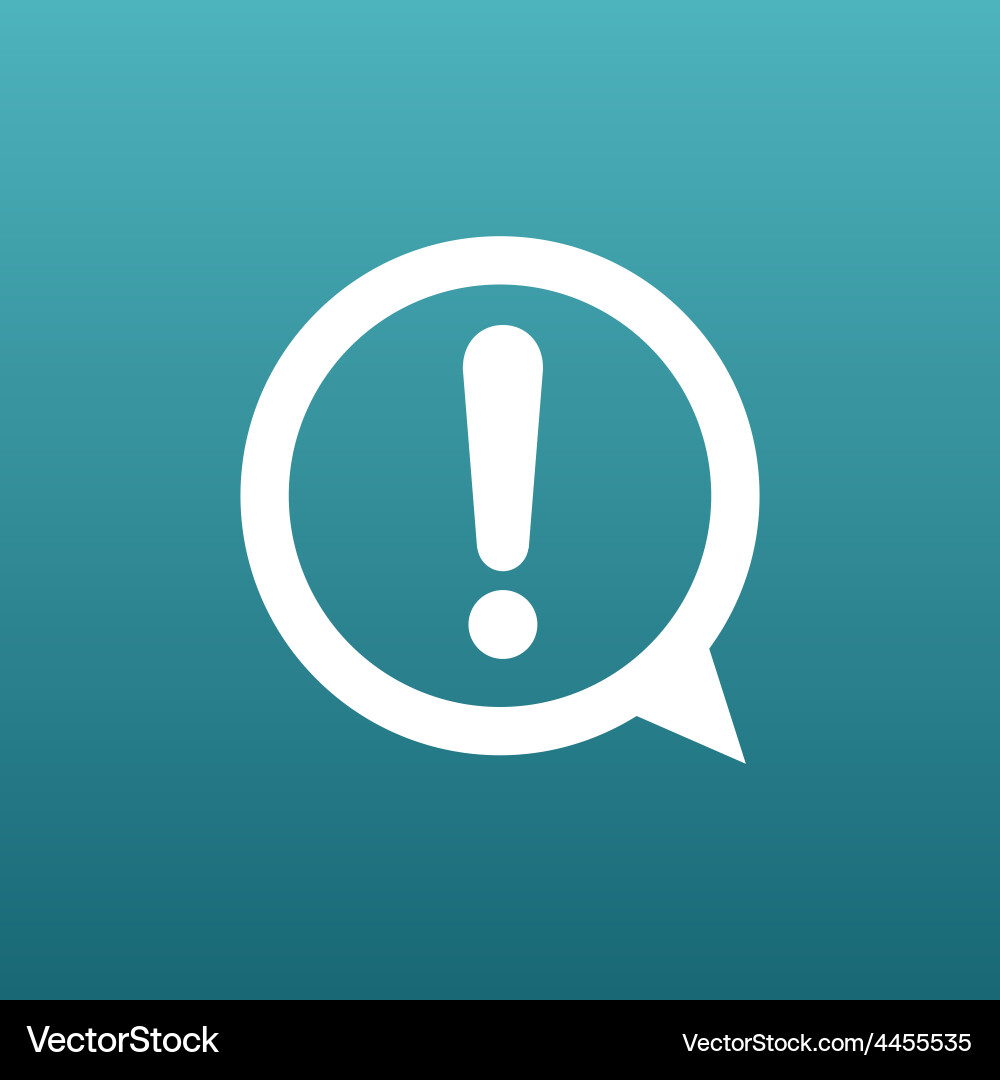 Exclamation mark icon button glossy circle Vector Image