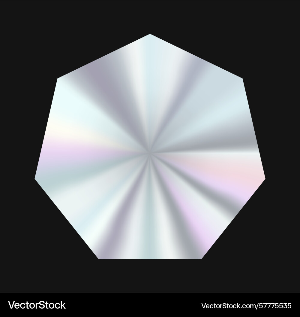 Geometric gradient badge in a hexagonal shape Geometric gradient badge in a hexagonal shape Vector Image