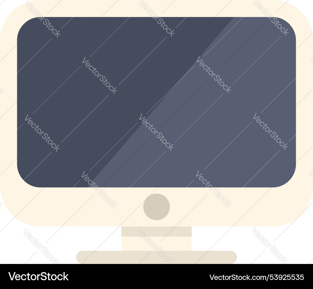 Modern flat screen computer monitor displaying Modern flat screen computer monitor displaying vector image