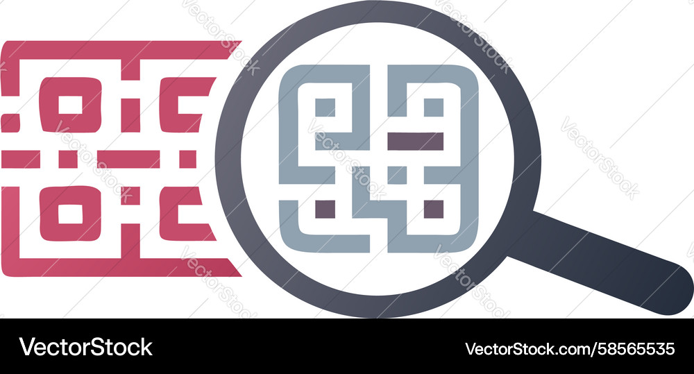 QR Code Search & Scan Vector Image