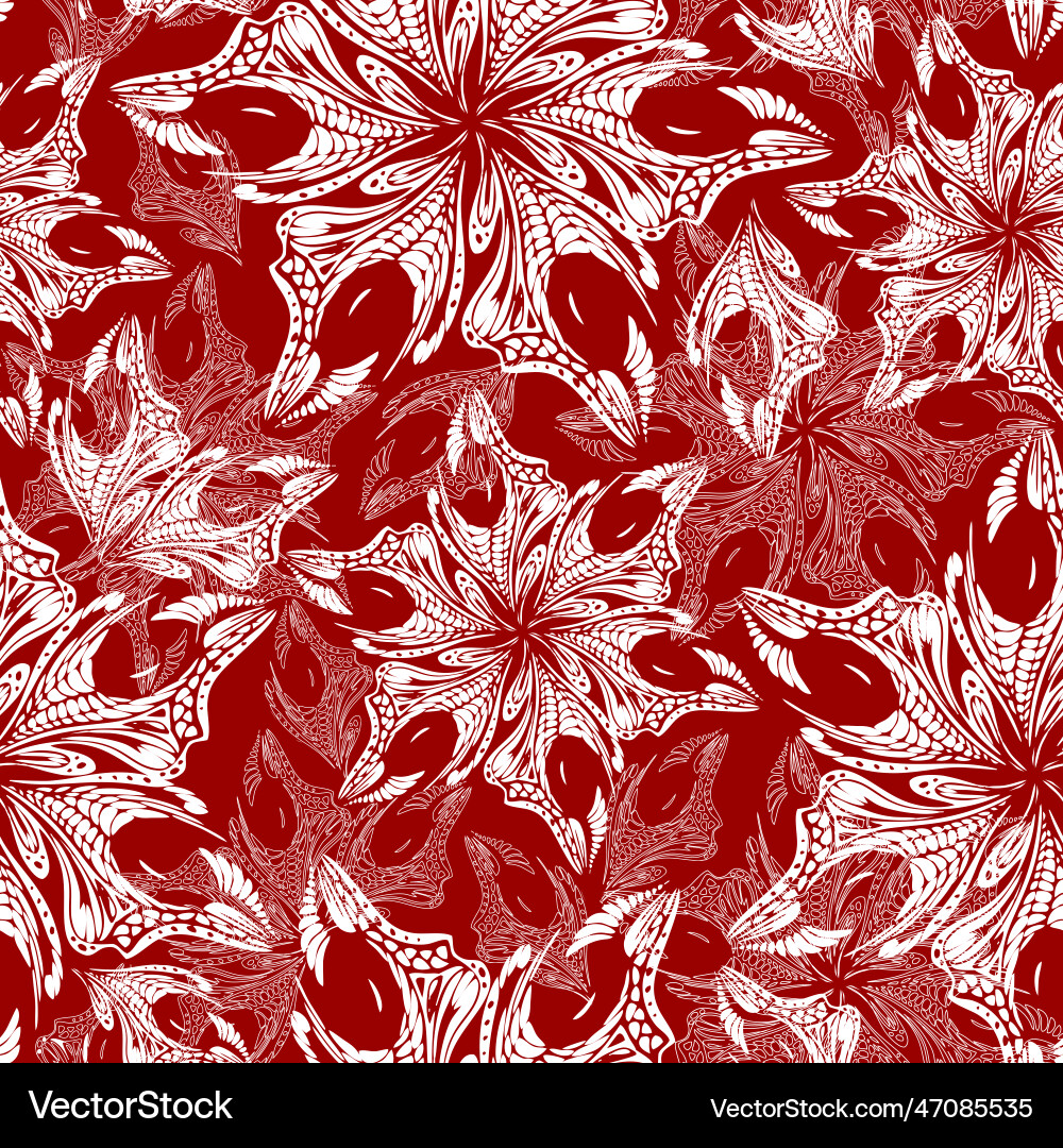 Seamless white openwork pattern of abstract Vector Image