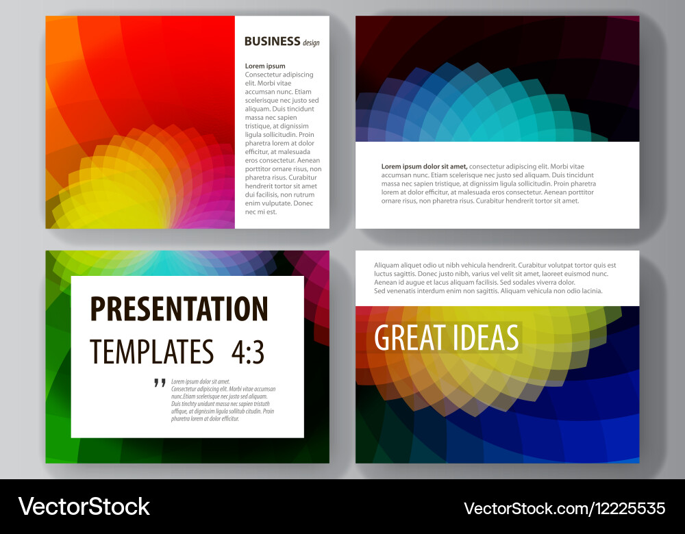 Set of business templates for presentation slides Vector Image