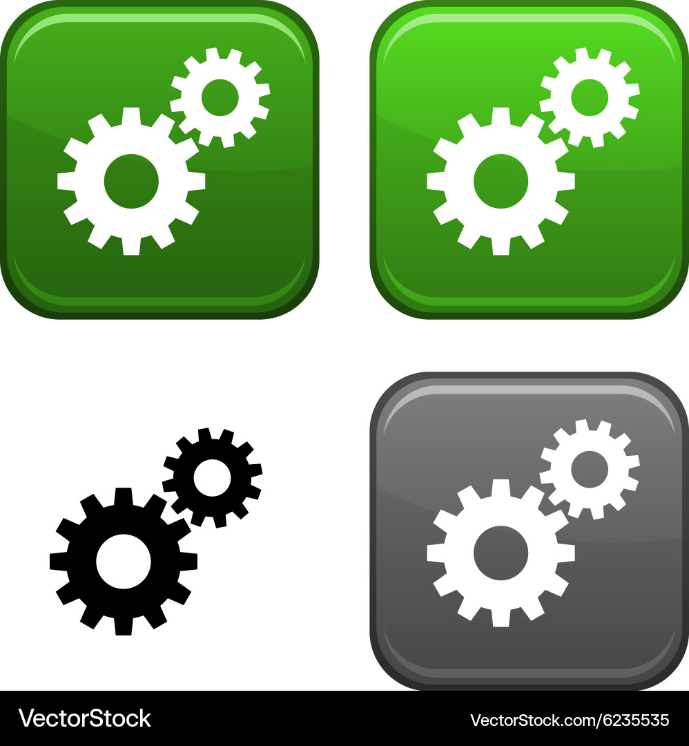 Settings button Vector Image