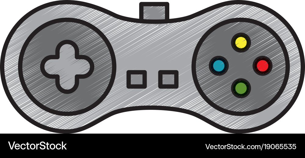 Video game console joystick control buttons Vector Image