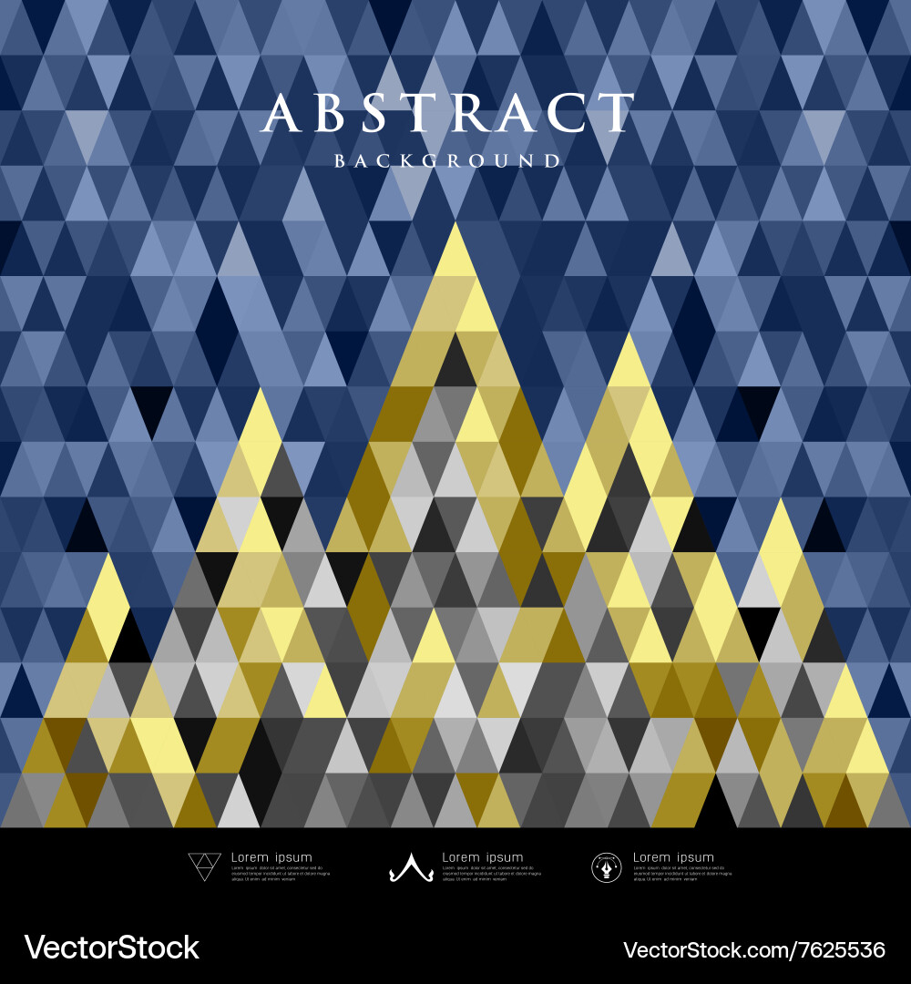 Abstract architecture concept colorful triangles vector image