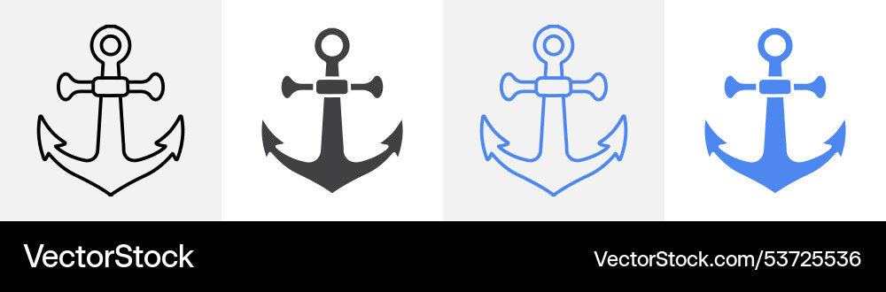 Anchor icon set use for web Vector Image