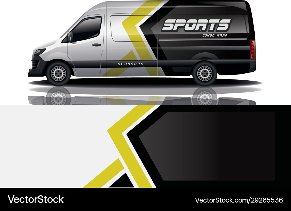 Car Wrap Decal Concept Vector Image