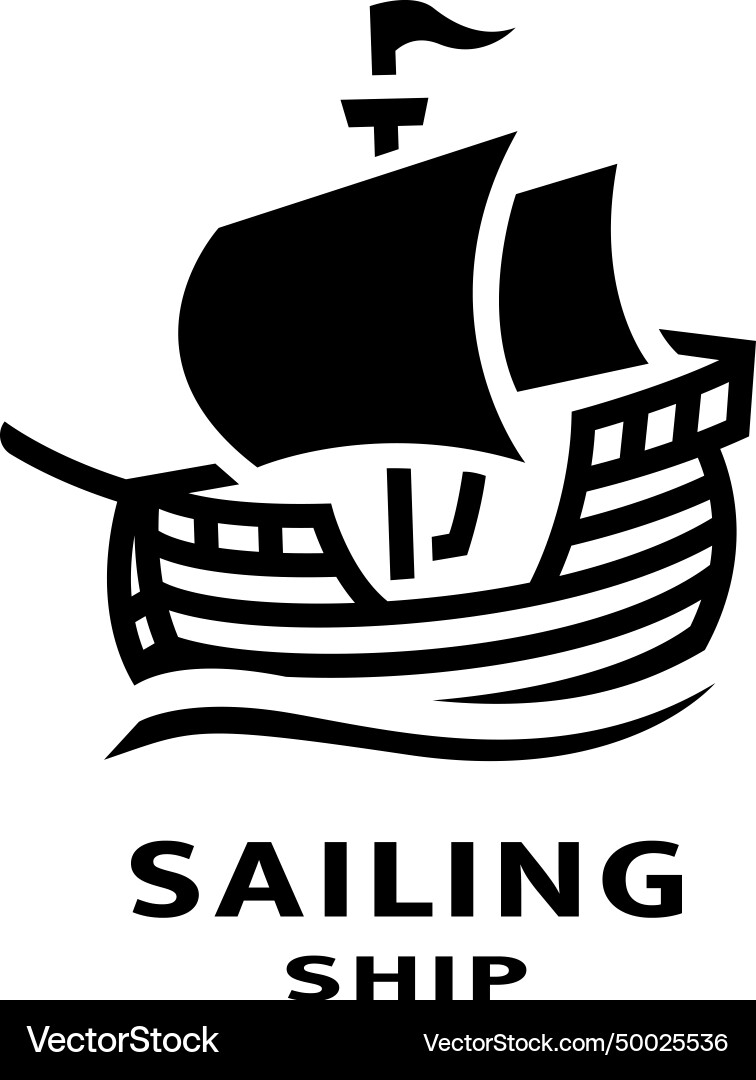 Classic Sailing Ship Royalty Free Vector Image