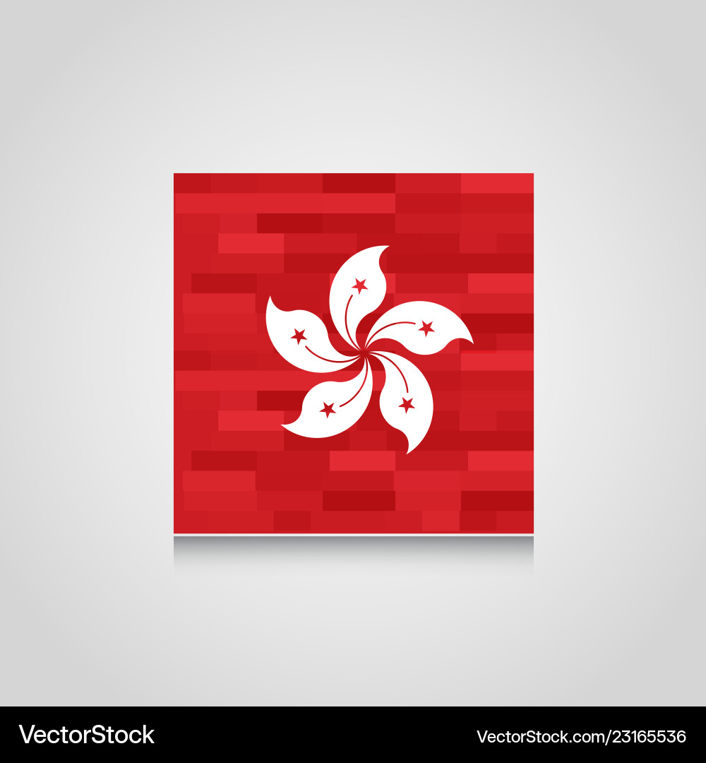 Hong kong abstract flag background Vector Image