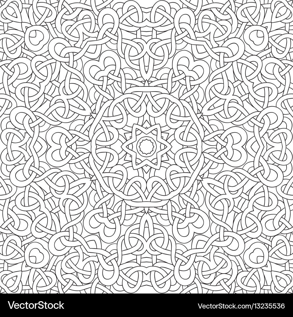 Intricate Interwoven Pattern Vector Image